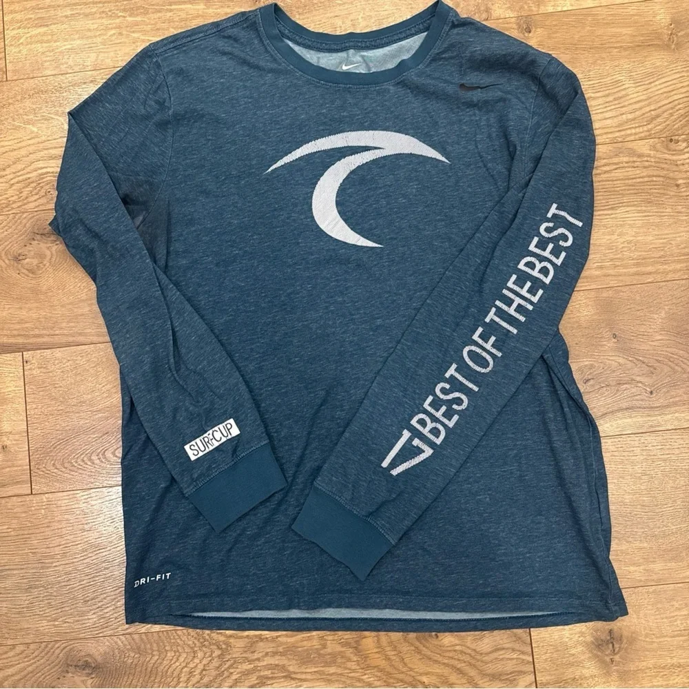 Nike Dri-Fit SURF CUP BEST OF THE BEST 2017 Blue Long Sleeve Shirt Size Large